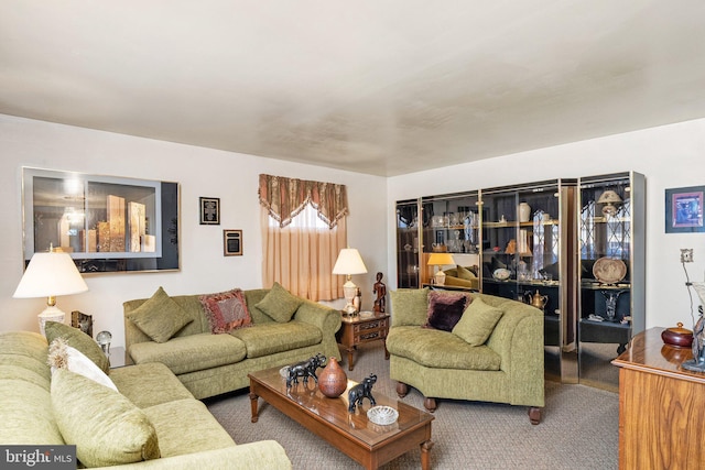 view of carpeted living room