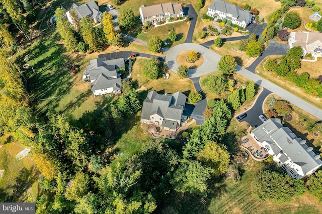 aerial view featuring a residential view