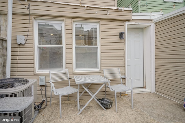 view of patio / terrace featuring central air condition unit