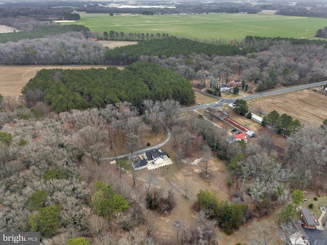 drone / aerial view featuring a rural view