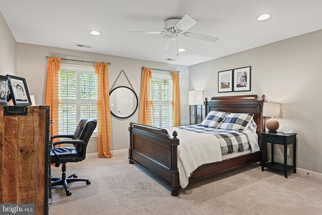 10310 Mystic Meadow Way, Oakton, VA 22124 - bedroom with carpet flooring, recessed lighting, baseboards, and multiple windows
