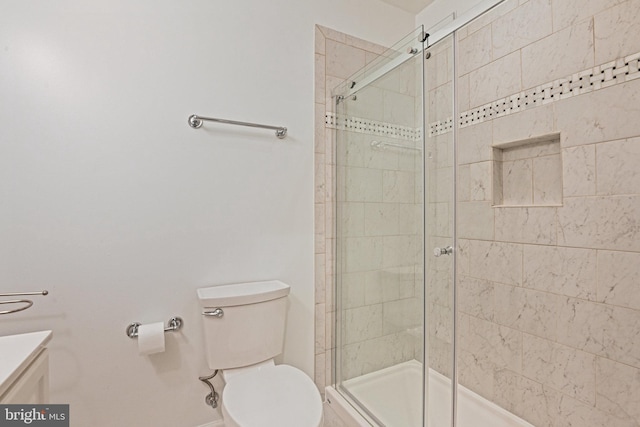 10310 Mystic Meadow Way, Oakton, VA 22124 - full bath with toilet, baseboards, a shower stall, and vanity