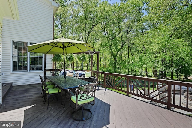 10310 Mystic Meadow Way, Oakton, VA 22124 - wooden deck with outdoor dining space