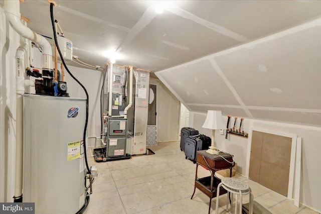 interior space with water heater