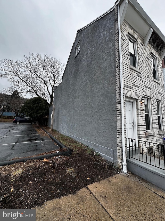 view of home's exterior featuring stucco siding