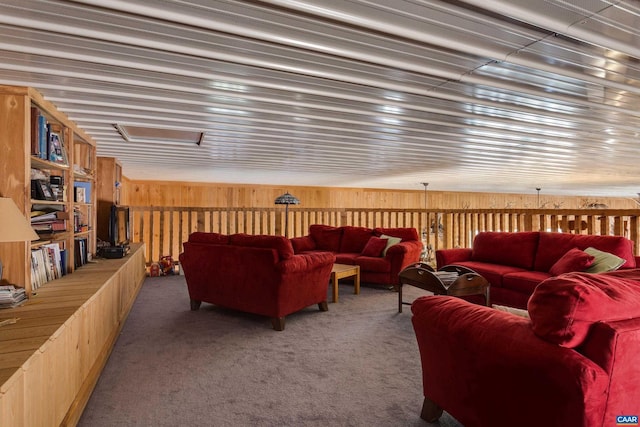 240 Stoneleigh Rd, Palmyra, VA 22963 - carpeted living area with attic access