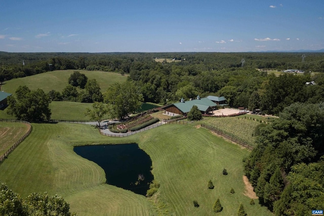 240 Stoneleigh Rd, Palmyra, VA 22963 - aerial view of property's location with a nearby body of water, rural landscape, and a forest