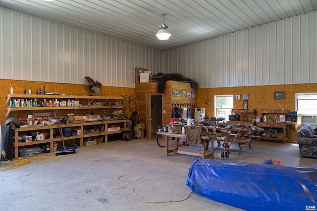 240 Stoneleigh Rd, Palmyra, VA 22963 - garage featuring a workshop area