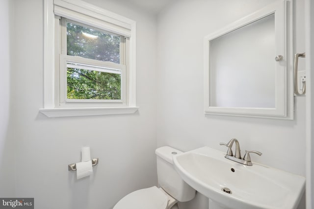 bathroom featuring a sink and toilet