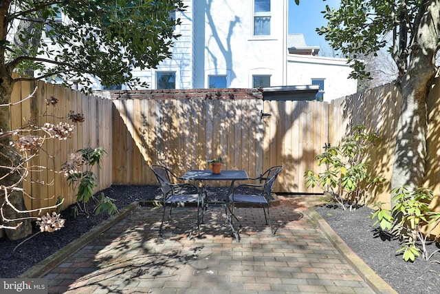 view of patio / terrace with a fenced backyard