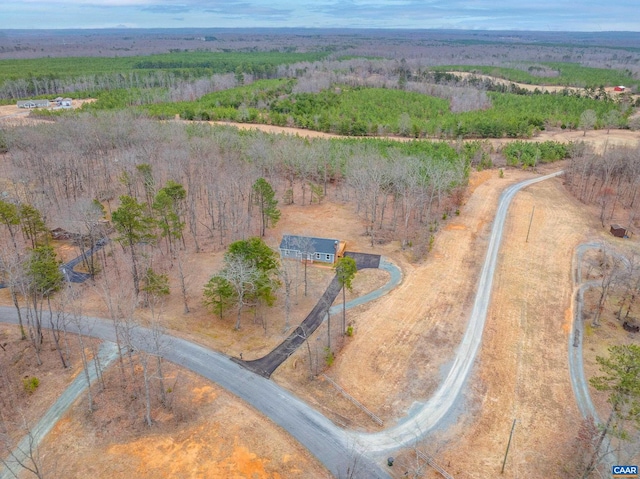 aerial view with a rural view