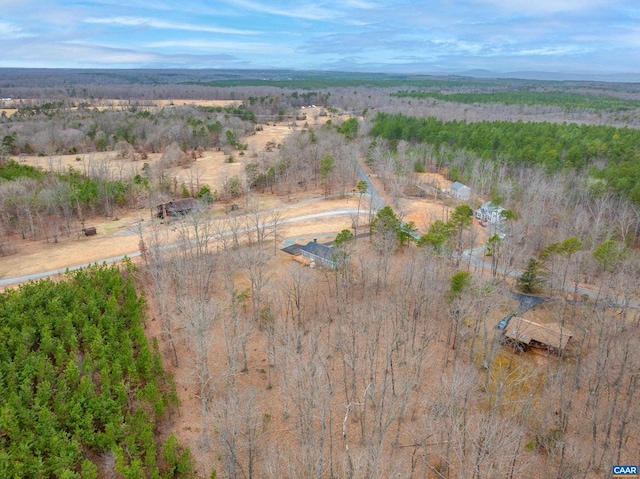 bird's eye view featuring a rural view