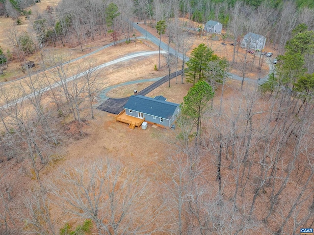 bird's eye view featuring a rural view