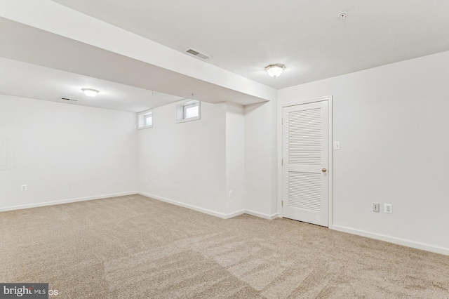 7315 Serenade Cir, Clinton, MD 20735 - below grade area featuring carpet floors and baseboards