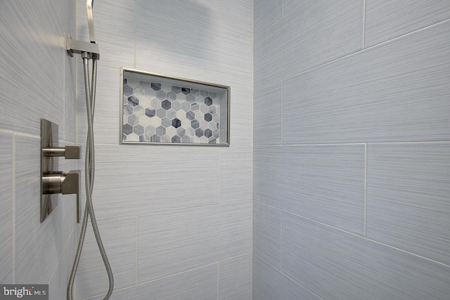 room details featuring tiled shower