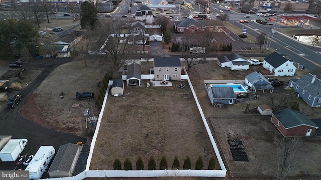 bird's eye view featuring a residential view