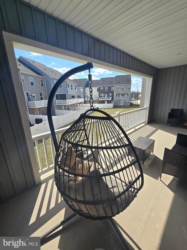 view of patio / terrace with a balcony