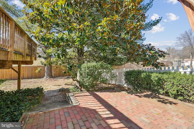 view of patio / terrace featuring a fenced backyard