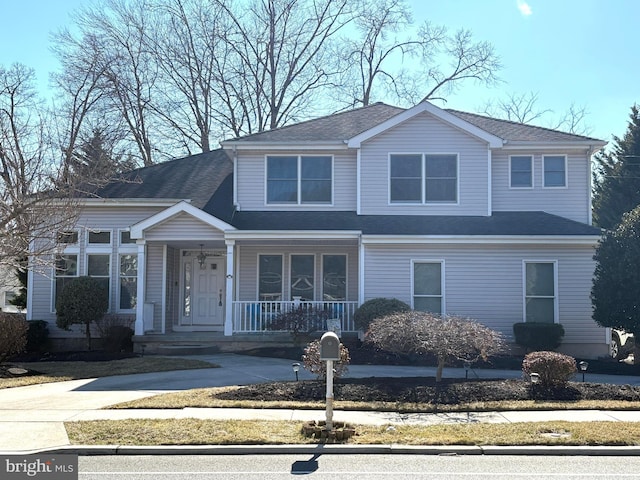 traditional home featuring a porch