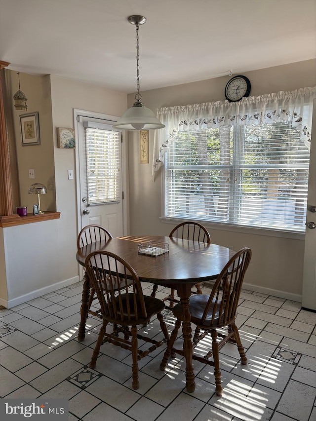 dining area with baseboards