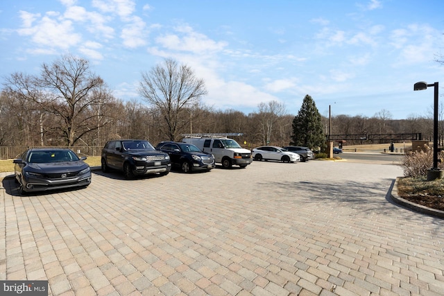 view of uncovered parking lot