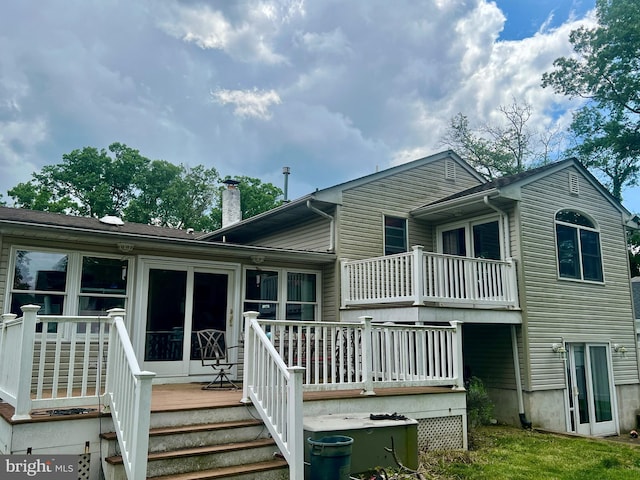 44 Tantum Dr, Hamilton, NJ 08610 - back of property featuring a chimney
