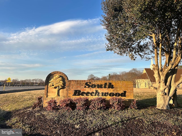 view of community sign