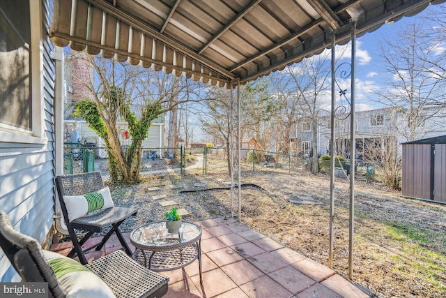 view of patio / terrace with a fenced backyard