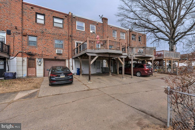 view of property with a garage