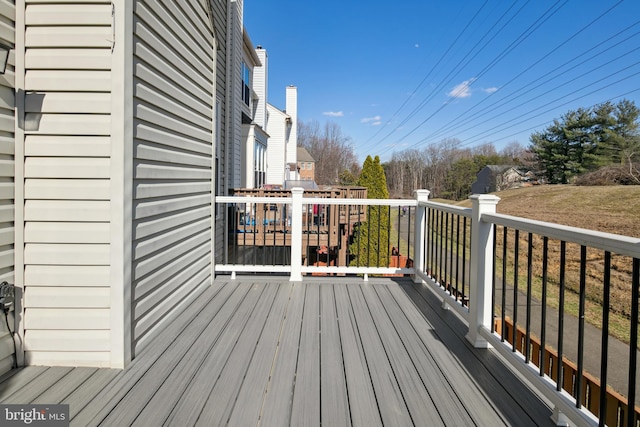 view of wooden deck