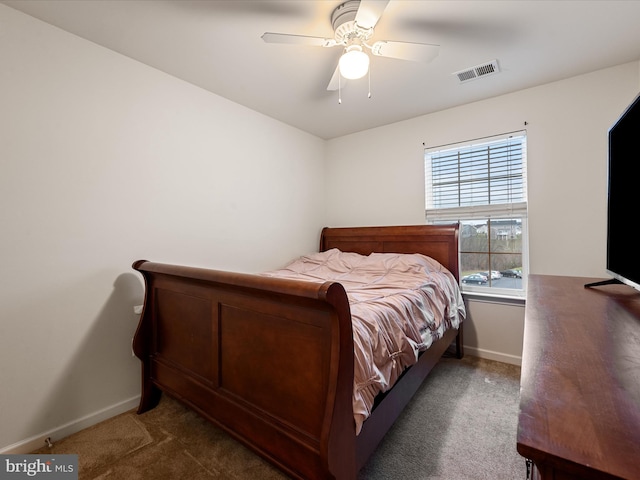 125 Monticello Sq, Winchester, VA 22602 - bedroom with baseboards, visible vents, carpet floors, and ceiling fan