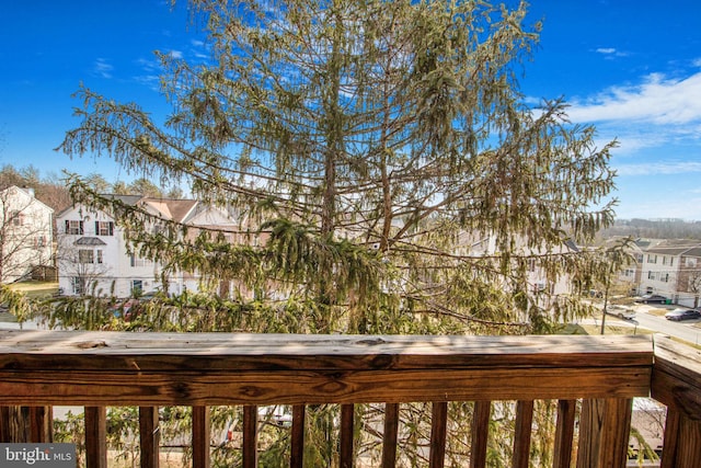 balcony with a residential view