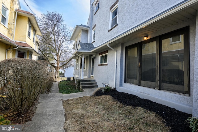 view of property exterior featuring stucco siding