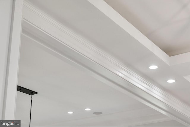 details featuring recessed lighting