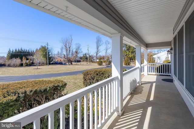 balcony with a porch