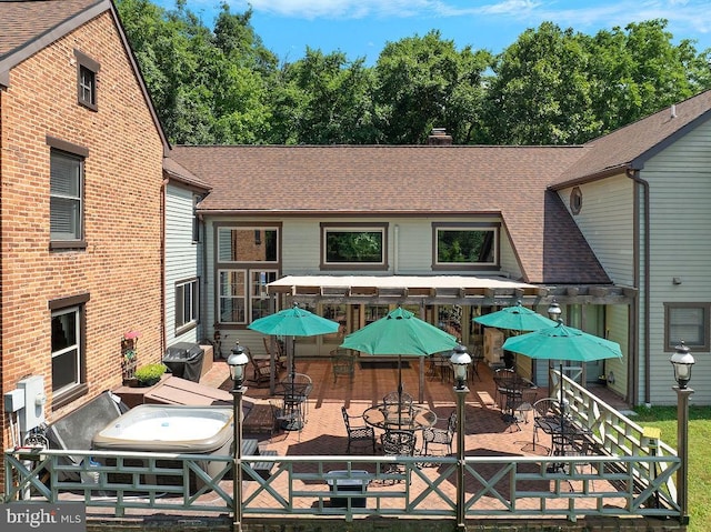 exterior space with outdoor dining area