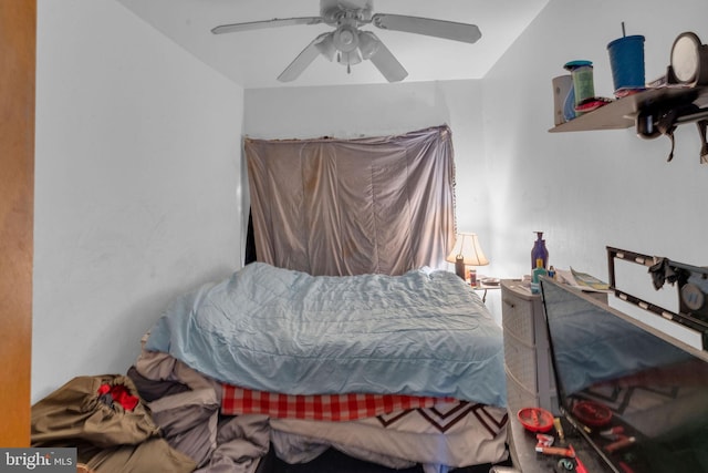 bedroom with a ceiling fan