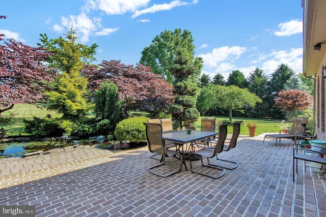 view of patio / terrace with outdoor dining area