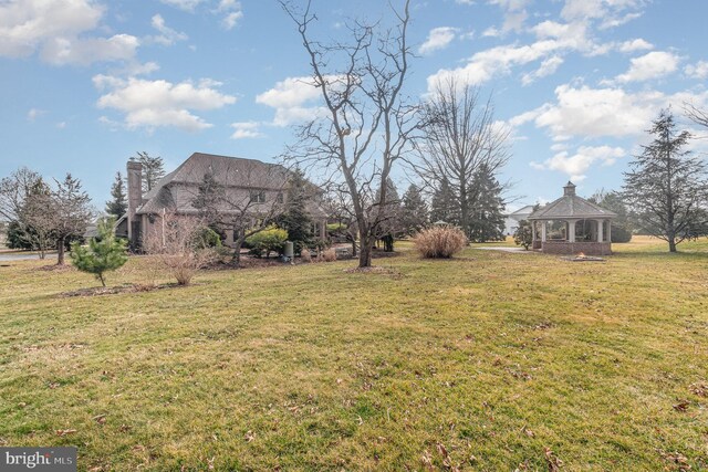 view of yard featuring a gazebo