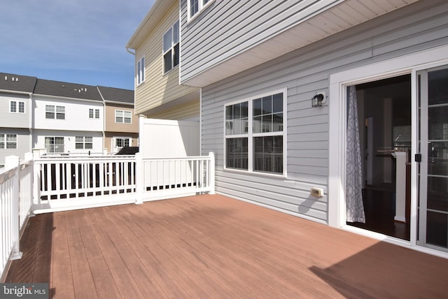 deck featuring a residential view