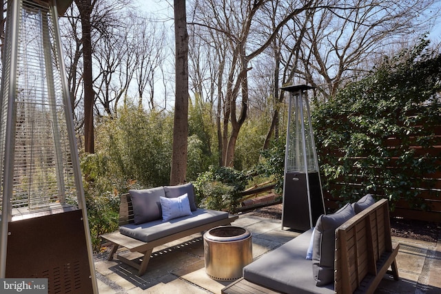 view of patio / terrace featuring an outdoor living space