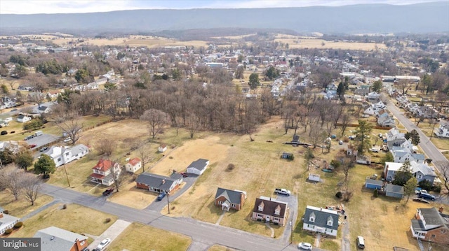 bird's eye view with a residential view and a mountain view