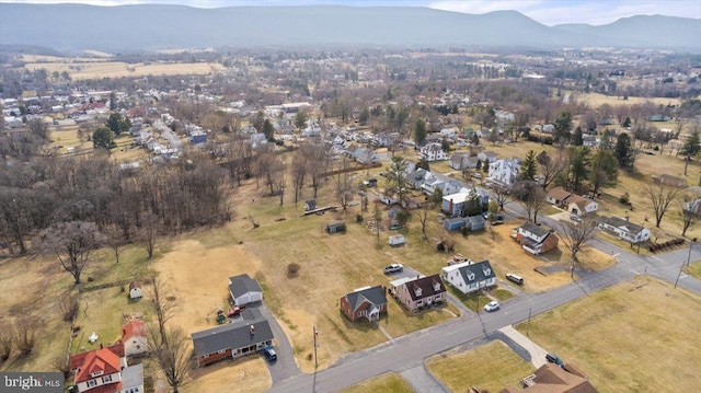 aerial view featuring a mountain view