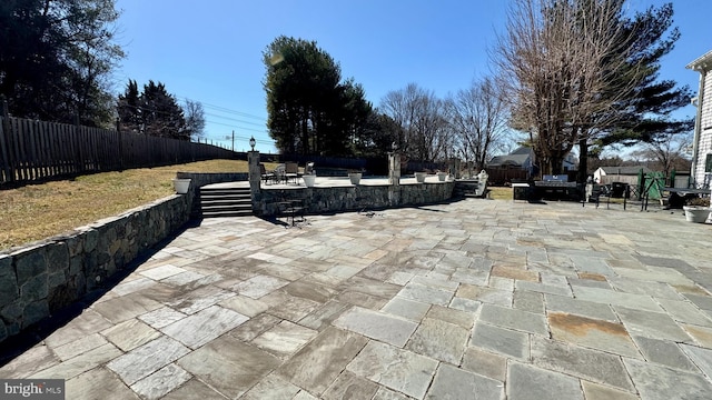 view of patio / terrace with a fenced backyard