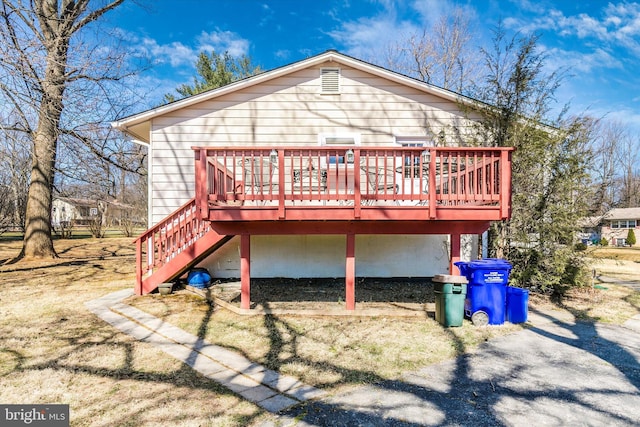 exterior space with a wooden deck