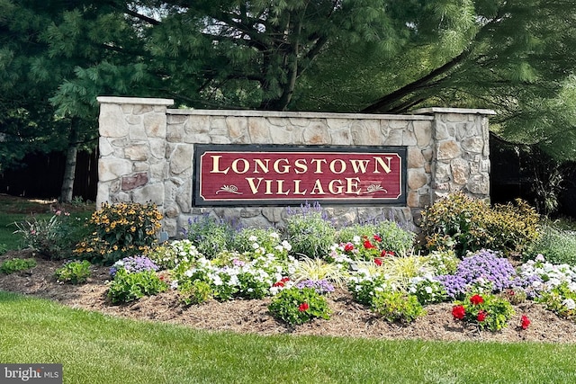 view of community sign