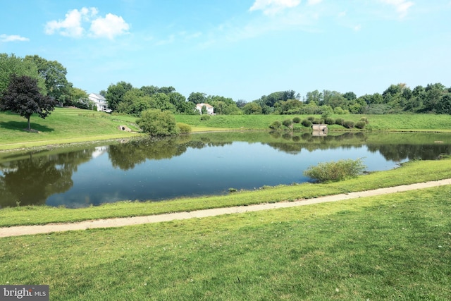 view of water feature