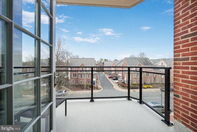 balcony with a residential view