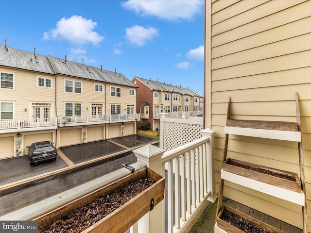 balcony with a residential view