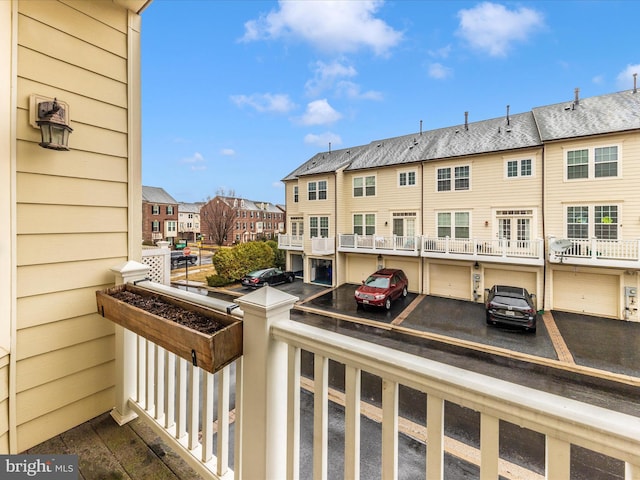 balcony featuring a residential view